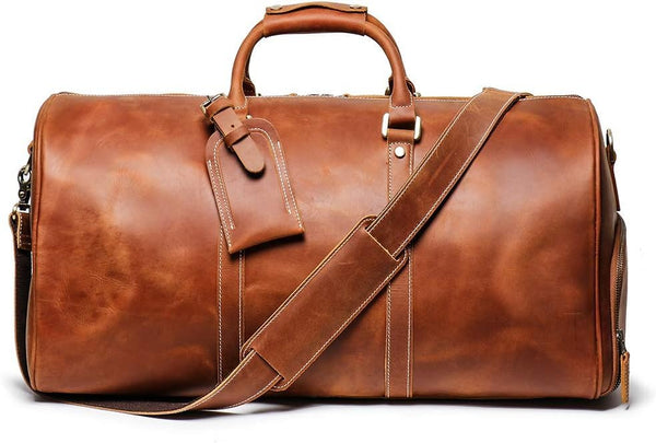 Full Grain Leather Duffle Bag - LO-14