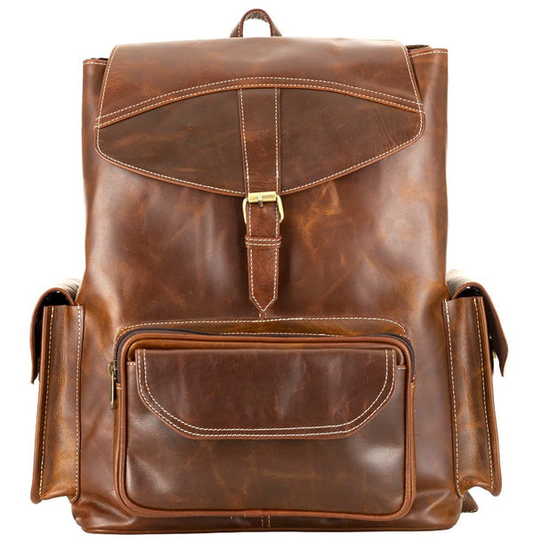 Full Grain Real Leather Backpack  LO - 53