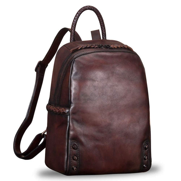 Full Grain Real Leather Backpack  LO - 55