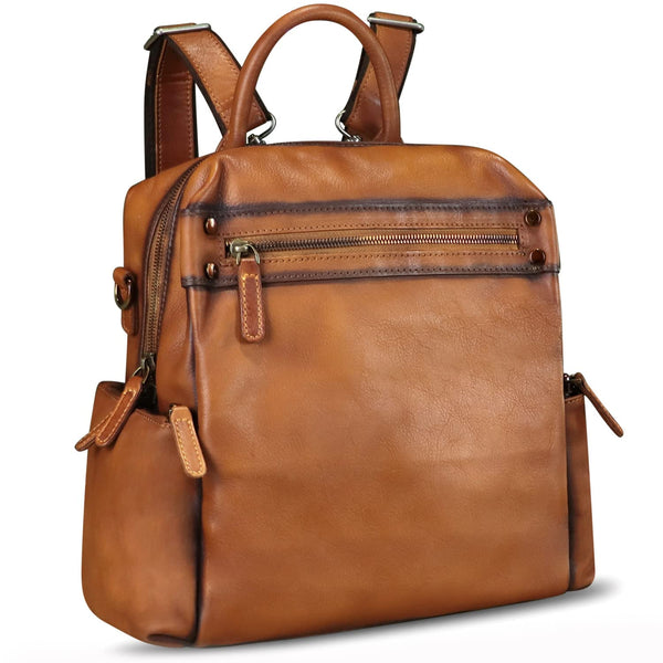 Full Grain Real Leather Backpack  LO - 52