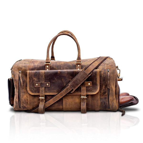 Full Grain Leather Duffle Bag - LO-28