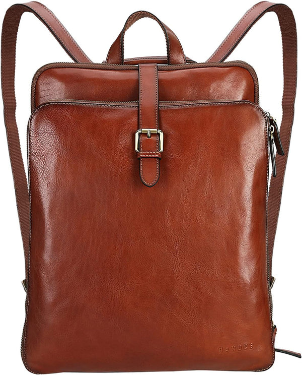 Full Grain Real Leather Backpack  LO - 48