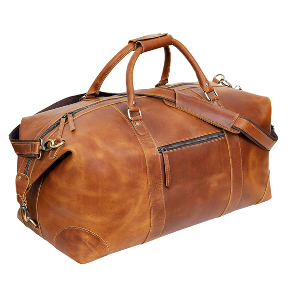 Full Grain Leather Duffle Bag - LO-18