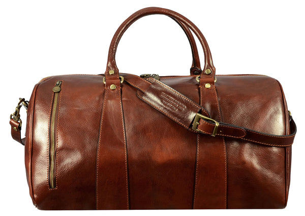 Full Grain Leather Duffle Bag - LO-21