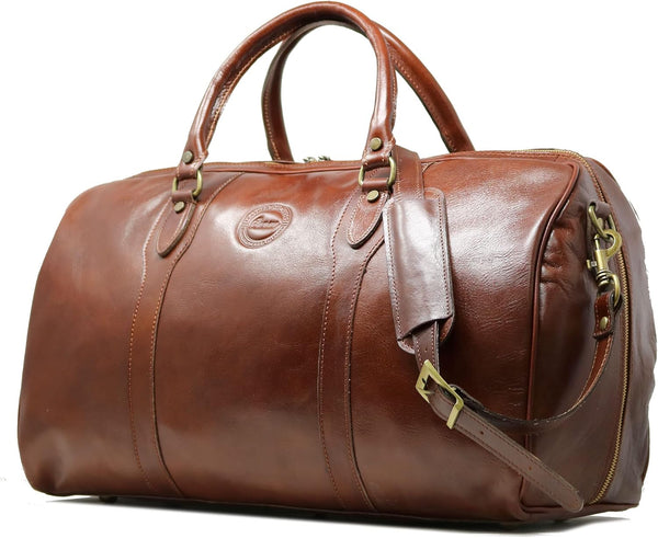 Full Grain Leather Duffle Bag - LO-19