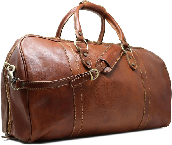 Full Grain Leather Duffle Bag - LO-26