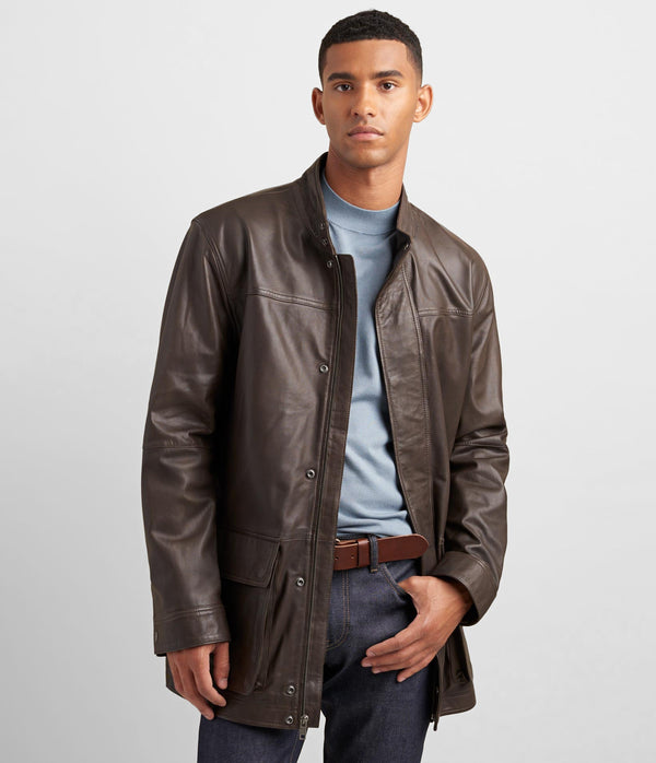 Genuine Leather Car Coat