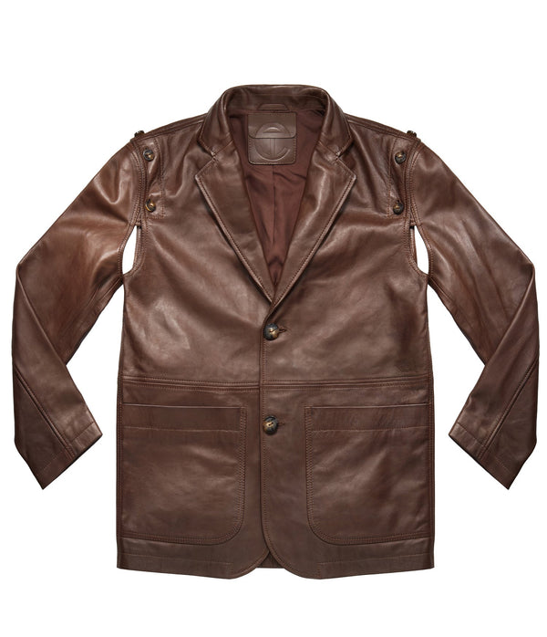 Detachable Leather Blazer