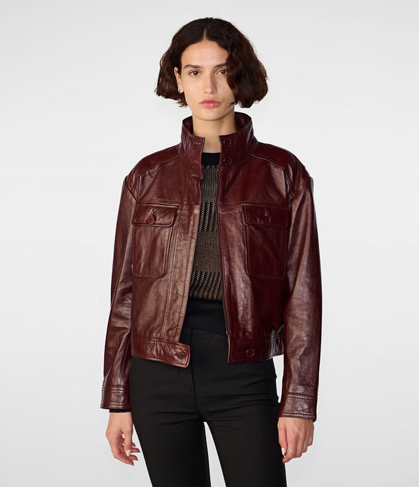 Diana Cropped Moto Jacket